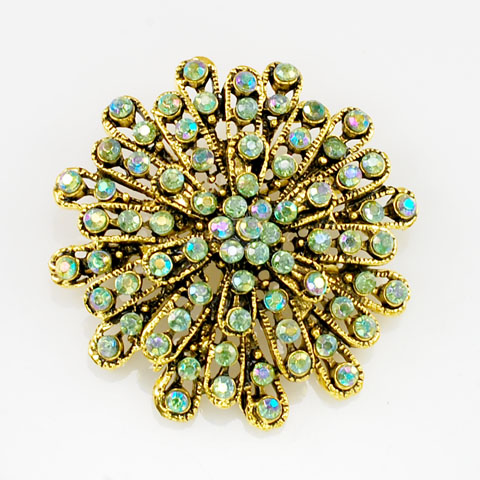 Iridescent beads Brooch