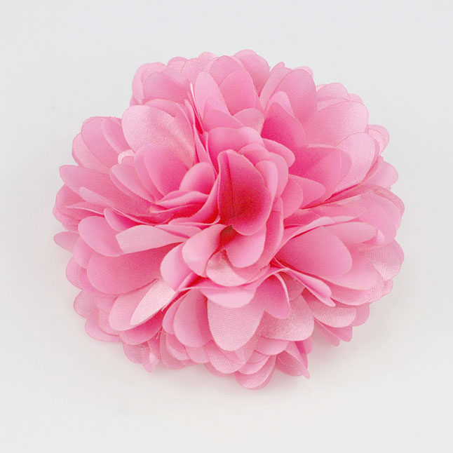 Pink Satin Flower Pin