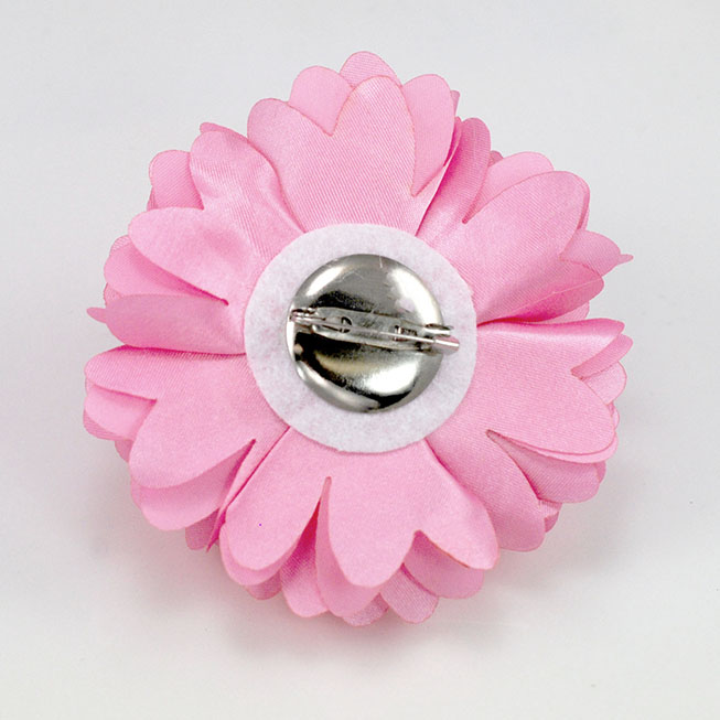 34 Colors Large Satin Flower Pin, Satin Flower Pin With