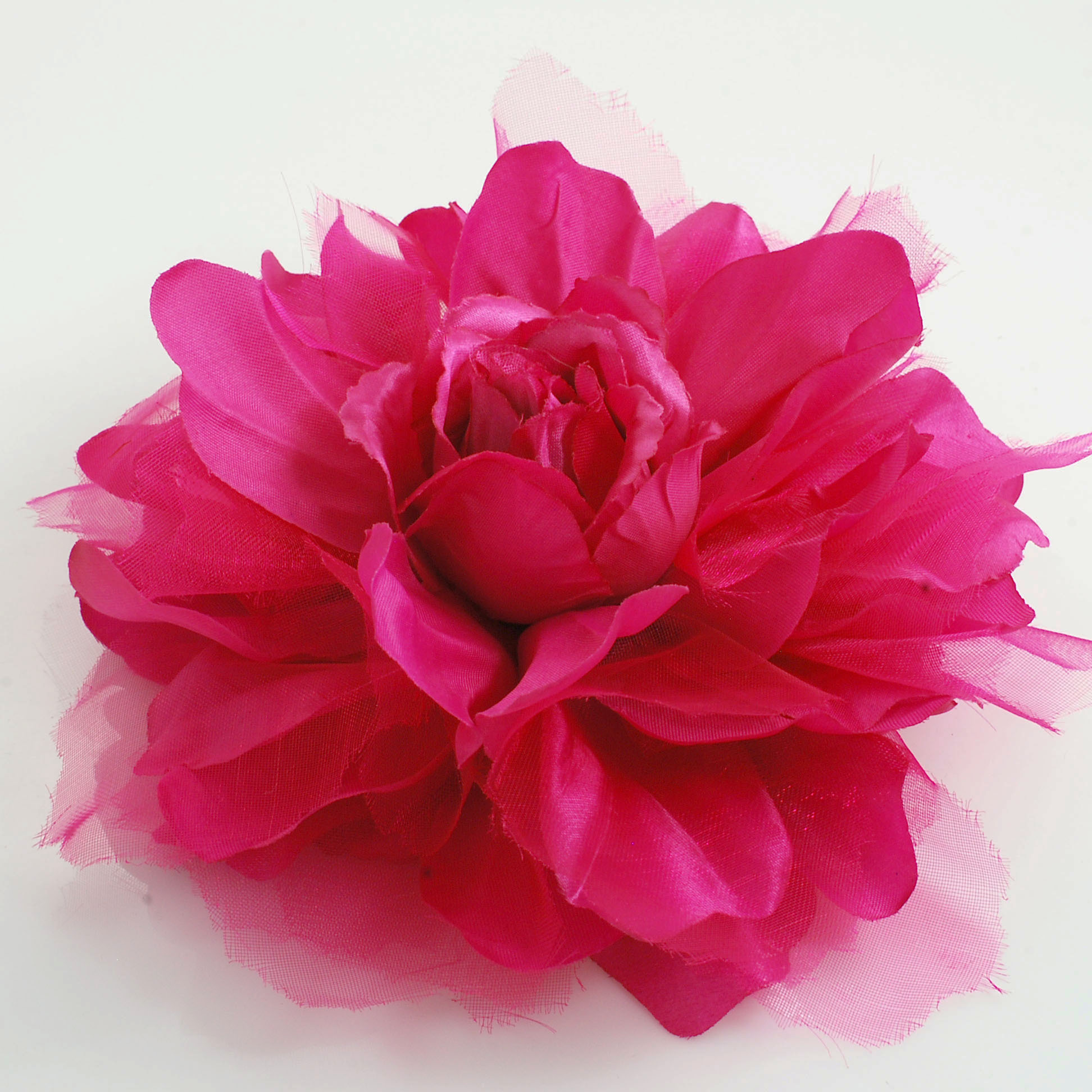 Large Fuchsia Fabric Flower Pin