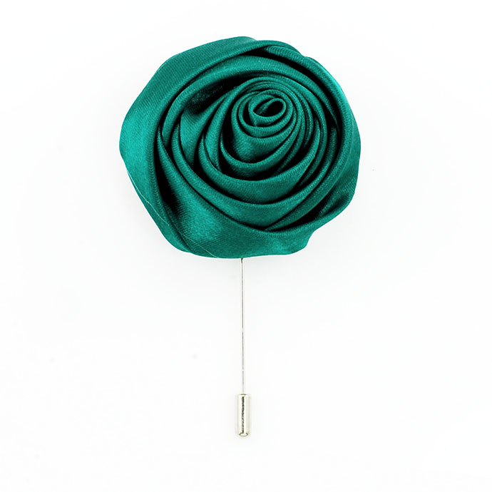 Green Flower Lapel Pin