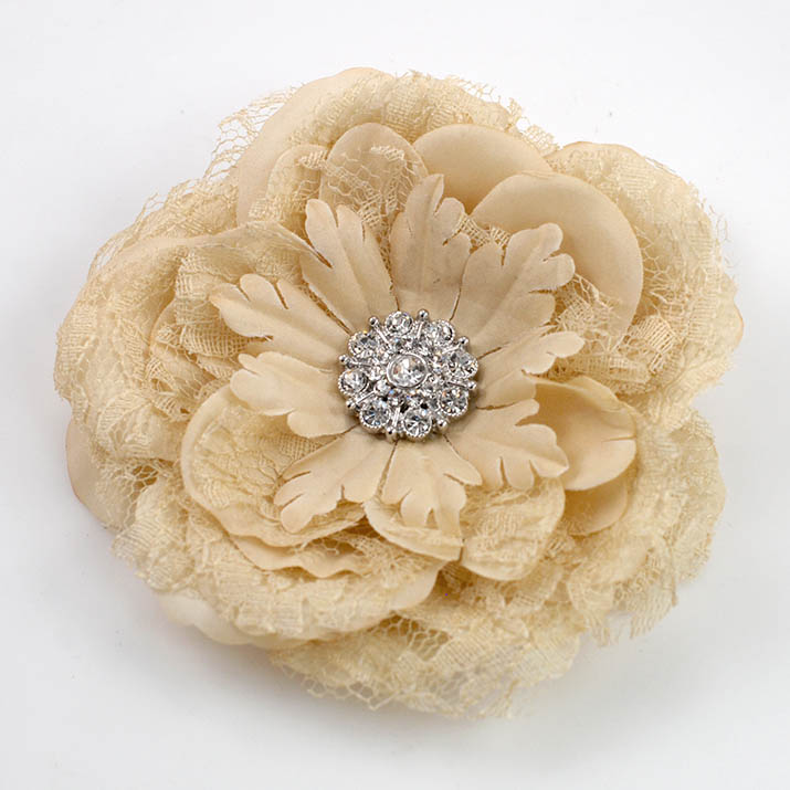 Lace Flower Brooch Pin