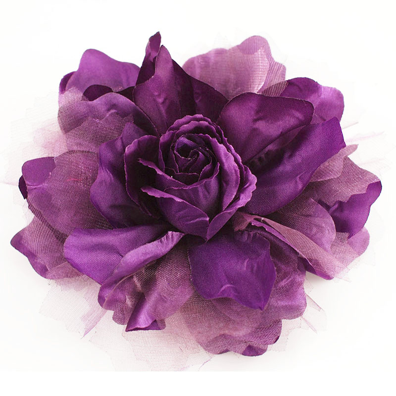 Large Purple Fabric Flower