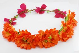 Orange flower wreath