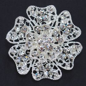 Flower Rhinestone Brooch