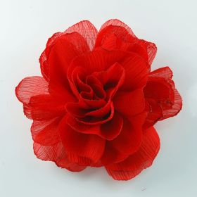 Red Wrinkle Flower pin