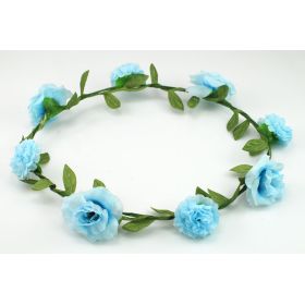 blue flower wreath