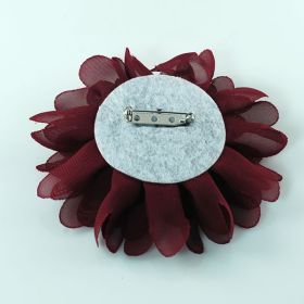 Burgundy Flower Pin