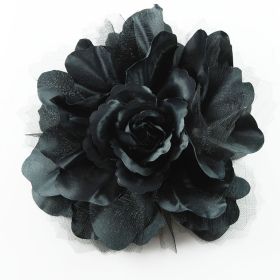 Black flwoer pin