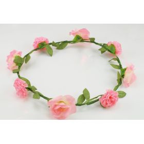 pink flower wreath