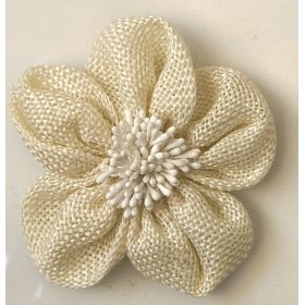 Linen Flower pin