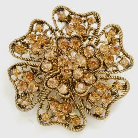 Flower Rhinestone Brooch