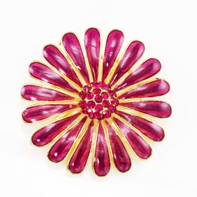 Epoxy Daisy Flower Brooch