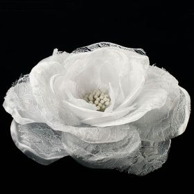 Fabric Flower pin brooch