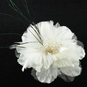 Feather flower pin