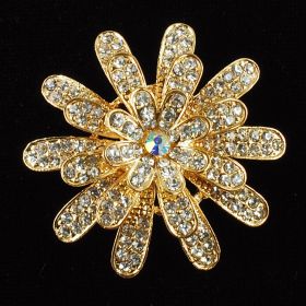 crystal rhinestone brooch