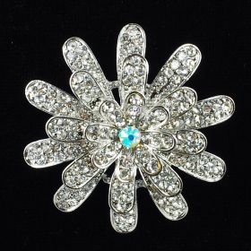 Crystal rhinestone brooch