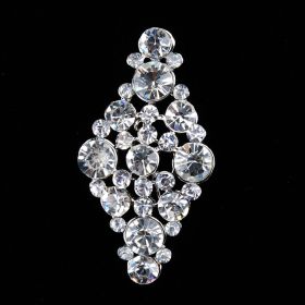 upright rhinestone brooch