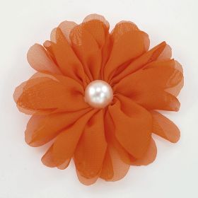 Fabric flower pin