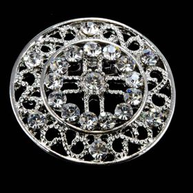 Round Wedding Brooch