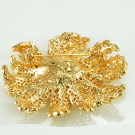 Gold Flower Brooch