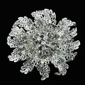 Silver Flower Brooch