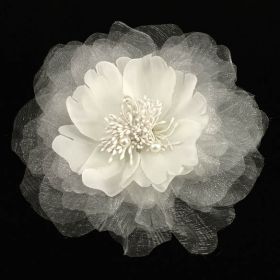 Fabric flower pin