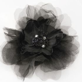 Fabric flower pin