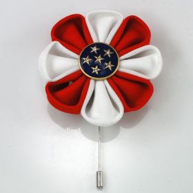 Patriotic Flower Pin