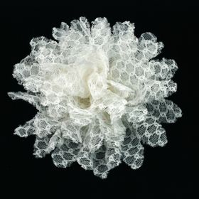 White Lace flower pin