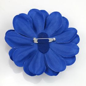 Blue Satin Flower Pin