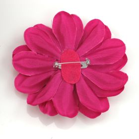 Fuchsia Satin Flower Pin