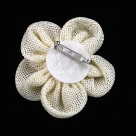 Linen Flower pin