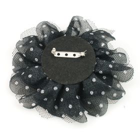 polka dot flower pin