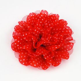 polka dot flower pin