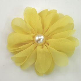 Yellow fabric flower