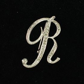 initial brooch R