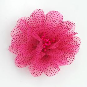 Glitter Tulle Fabric Flower