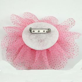 Glitter Tulle Fabric Flower