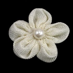 Linen flower pin