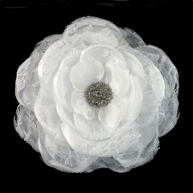 White Wedding Flower pin