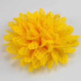 Yellow  Lace Flower Pin