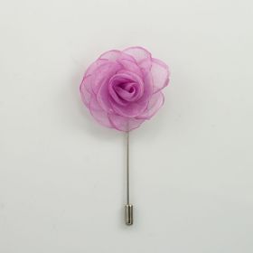 Purple nylon Flower Lapel Pin