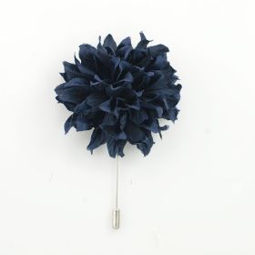 Navy Blue flower Lapel Pin
