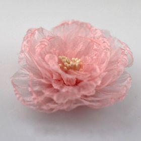 Pink dress flower pin