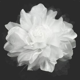 White fabric flower