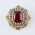 Ruby Red Antique Brooch