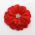 Red Satin Flower pin