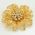 Gold Flower Brooch