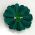 Green Satin Flower Pin